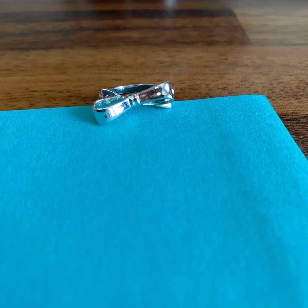 Kate Spade Bow Ring Silver Size 6